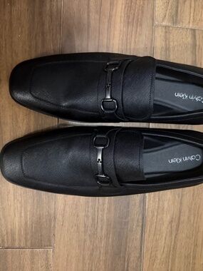 Calvin Klein Black Leather Loafers – Men’s Size 13- Dress Shoes – Clea